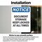 Signmission Document Storage Keep Locked At, 3.5 in W x Rectangle, Vinyl Decal OS-2PACK-NS-D-35-V-11426 - alternate 2